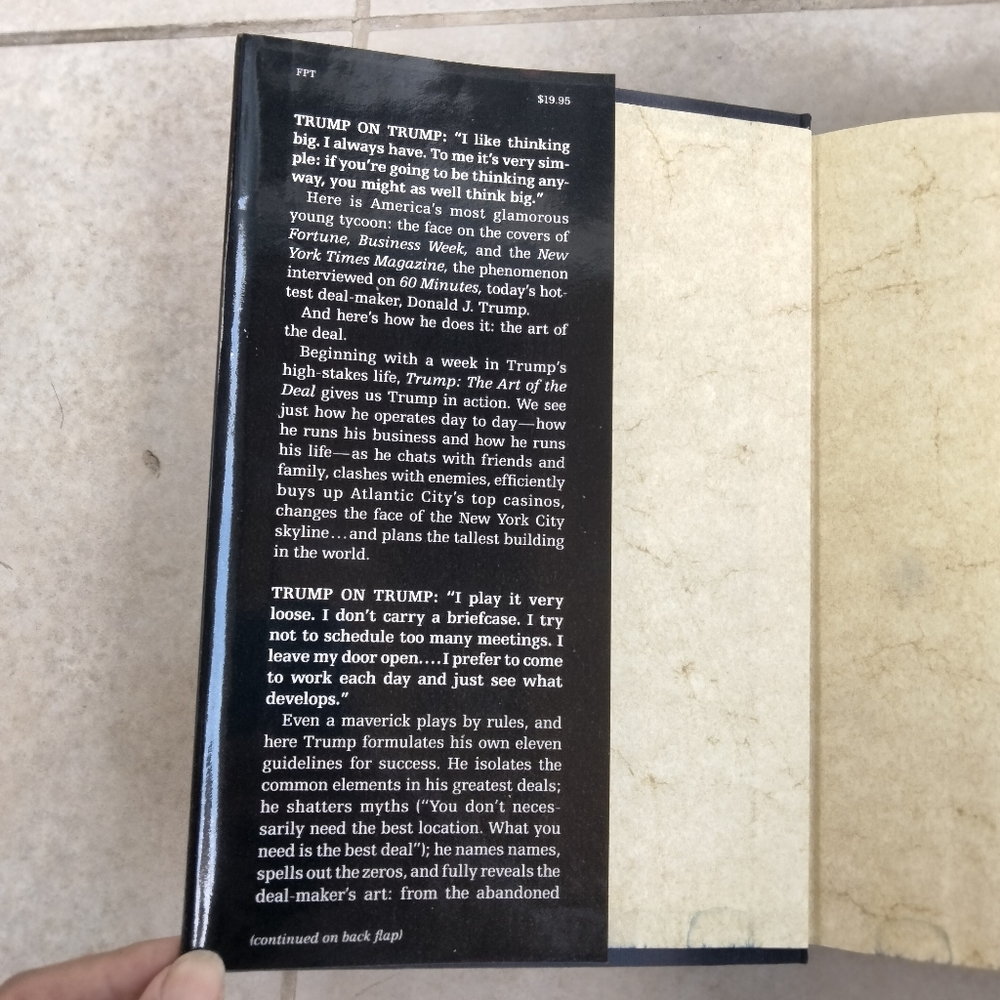 Trump The Art of the Deal Book - Black and Gold Cover 1987 - Picture 8 of 13